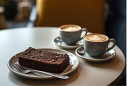 Fietsvakantie Drenthe, pauze met turfkoek